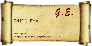 Gál Eta névjegykártya